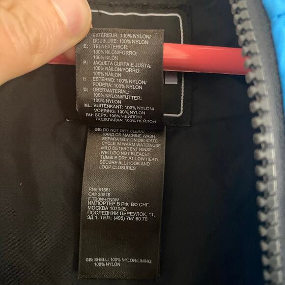 The North Face Womens Large Hyvent Rain Jacket Blue Packable Waterproof - Picture 4 of 7